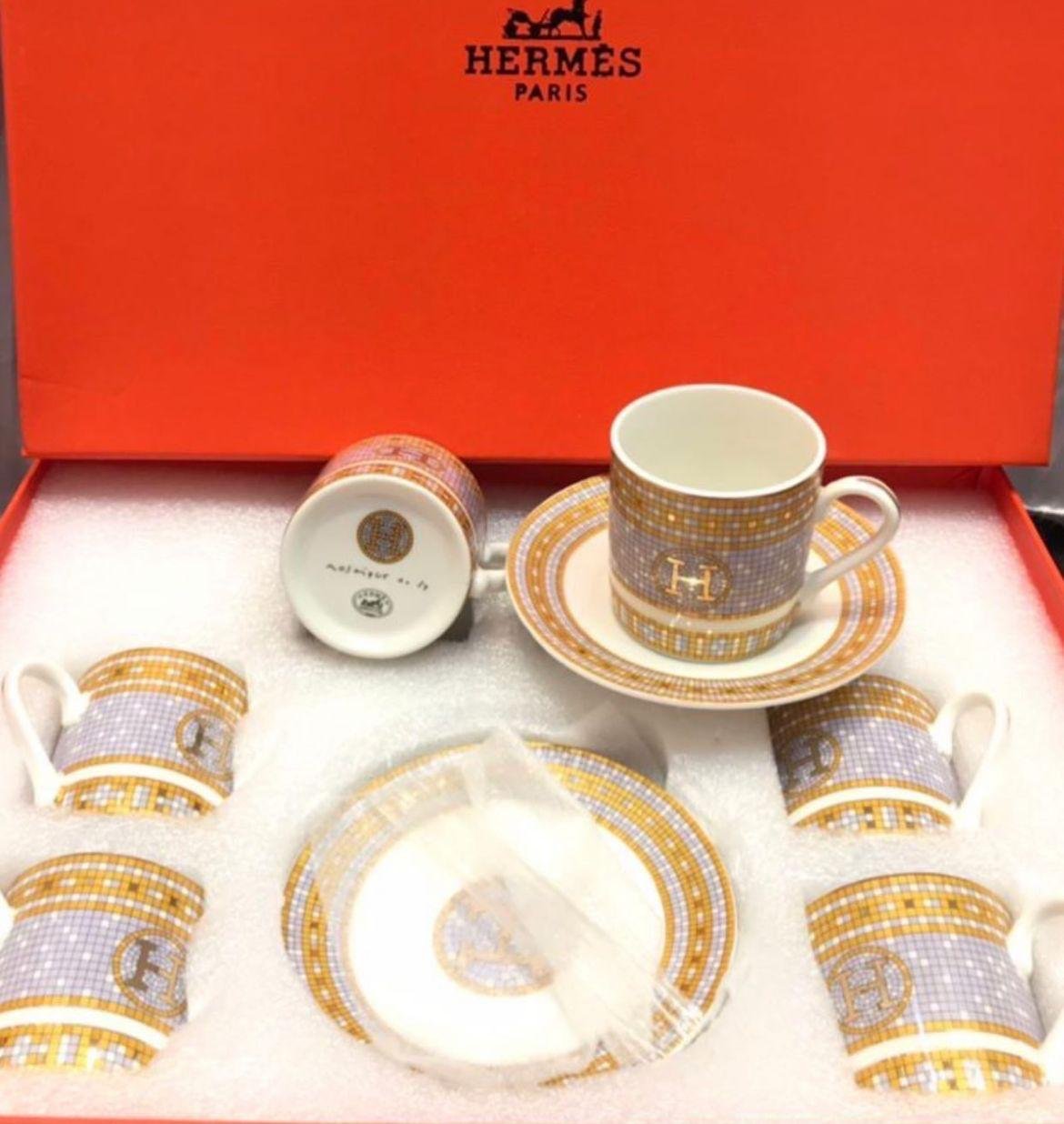 Turkish Coffee cups from Hermes - Hermes Turkish Coffee Cups | Aleppo Gift UAE
